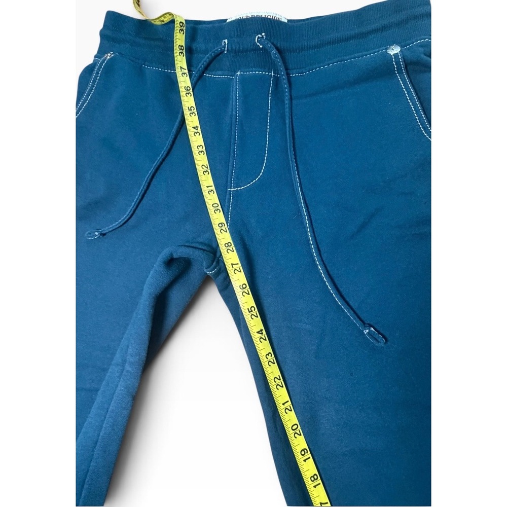 True Religion Womens Teal Green Blue Horseshoe Stitch Jogger Sweatpants Small - Picture 7 of 8